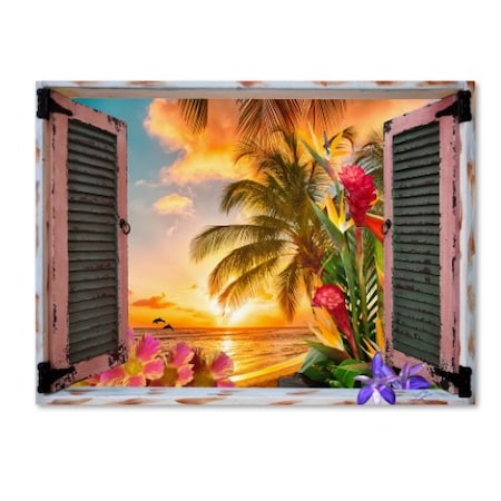 Trademark Fine Art Leo Kelly 'Tropical Window to Paradise II' Canvas Art, 18x24 MA0863-C1824GG